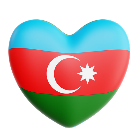 Amo o azerbaijão  3D Icon