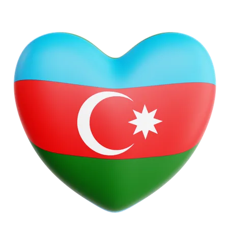 Amo o azerbaijão  3D Icon