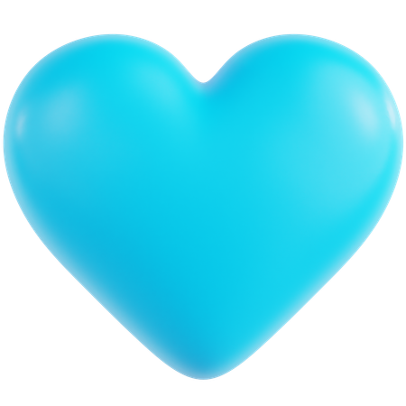 Amor azul claro  3D Icon