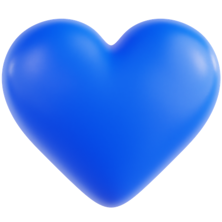 Amor azul escuro  3D Icon