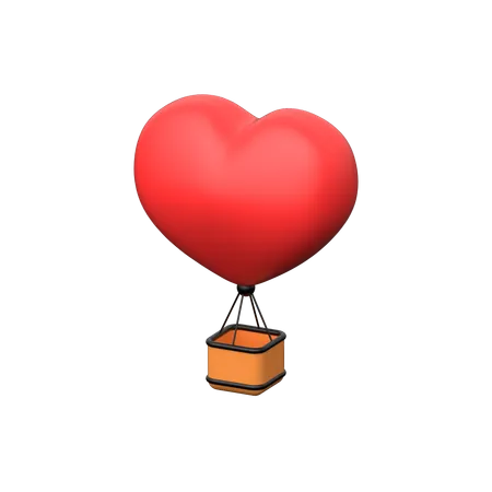 Amor balão de ar  3D Icon