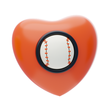 Amor de beisebol  3D Icon