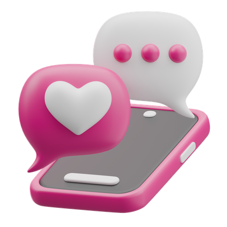 Amor bate-papo  3D Icon