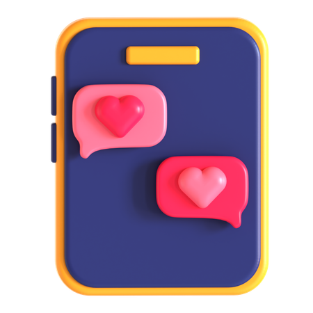 Amor bate-papo  3D Icon