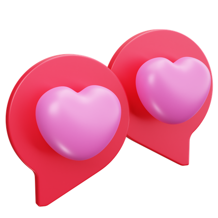 Amor bate-papo  3D Icon