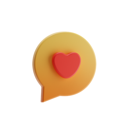 Amor bate-papo  3D Icon