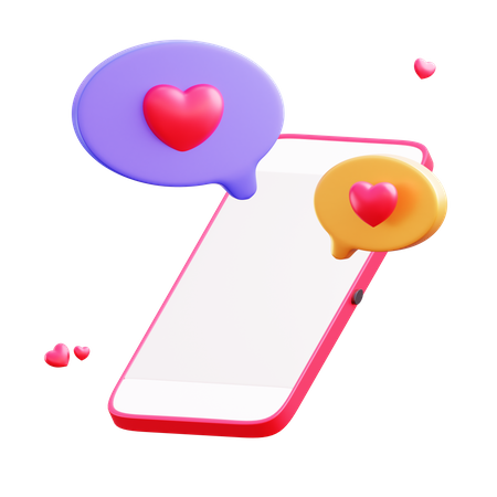 Amor bate-papo  3D Icon