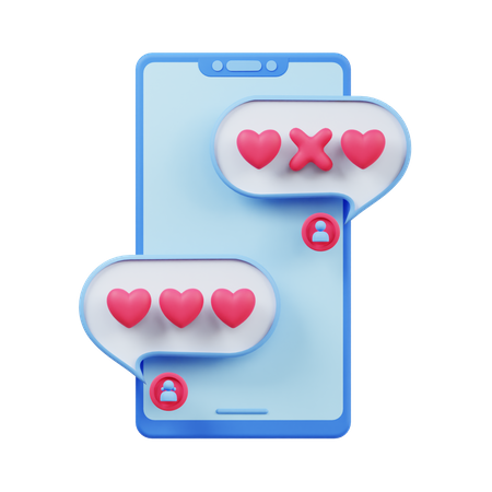Amor bate-papo  3D Icon