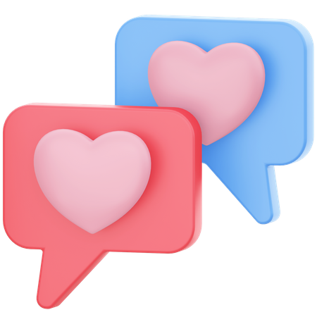 Amor bate-papo  3D Icon