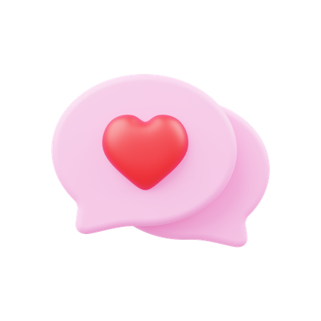 Amor bate-papo  3D Icon