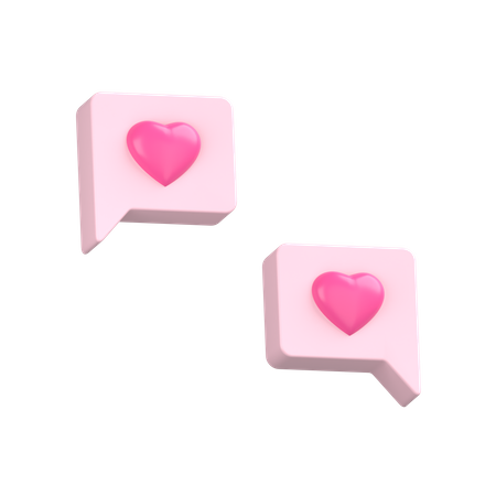 Amor bate-papo  3D Icon