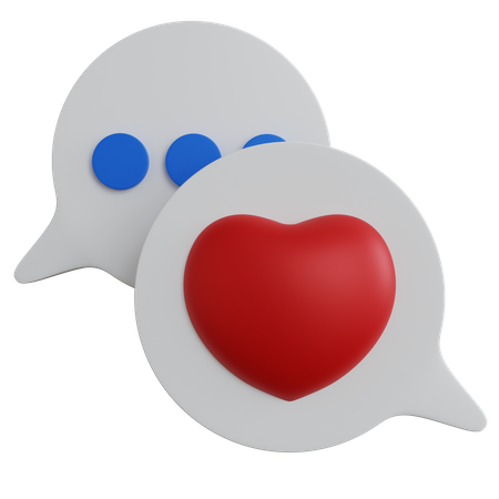 Amor bate-papo  3D Icon