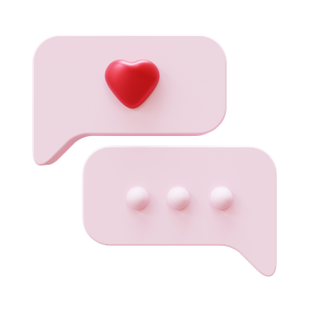Amor bate-papo  3D Icon