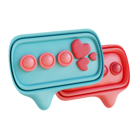 Amor bate-papo  3D Icon