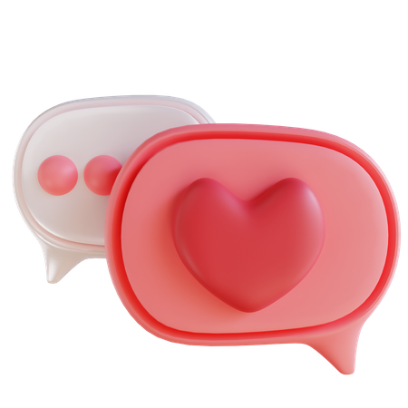 Amor bate-papo  3D Icon