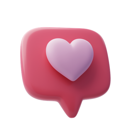 Amor bate-papo  3D Icon