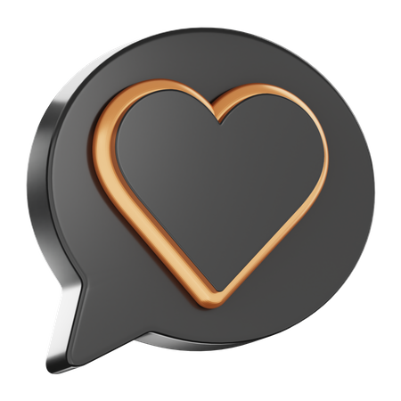 Amor bate-papo  3D Icon