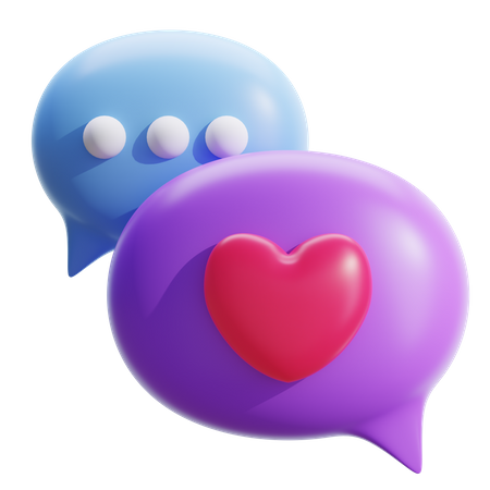 Amor bate-papo  3D Icon