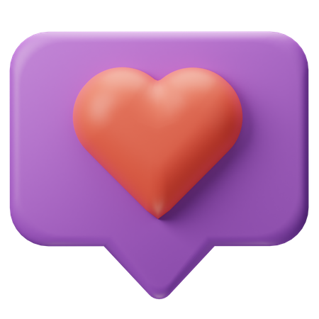 Amor bate-papo  3D Icon