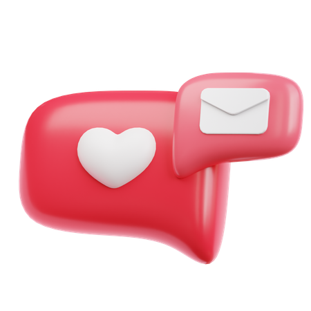 Amor bate-papo  3D Icon