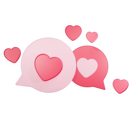 Amor bate-papo  3D Icon
