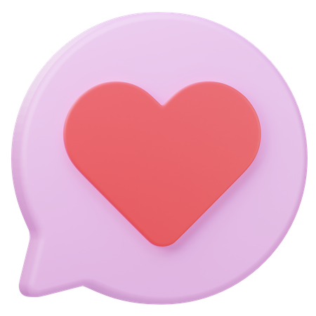 Amor bate-papo  3D Icon