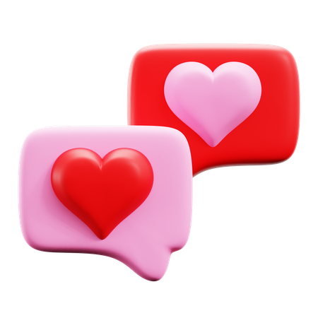 Amor bate-papo  3D Icon