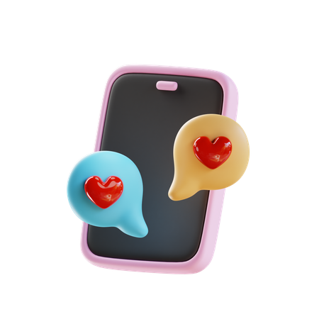 Amor bate-papo  3D Icon