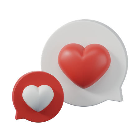 Amor bate-papo  3D Icon