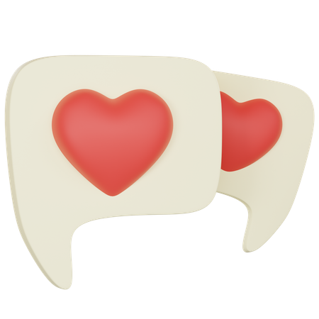 Amor bate-papo  3D Icon