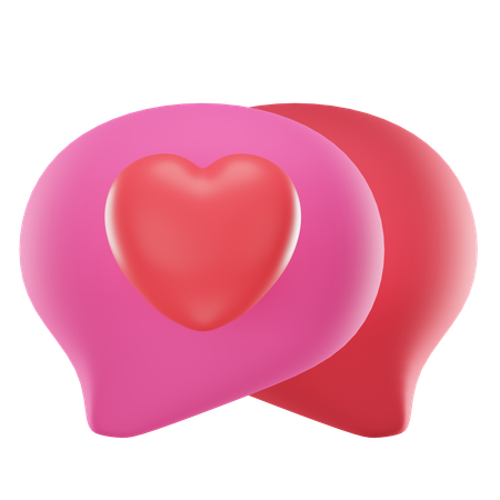 Amor bate-papo  3D Icon