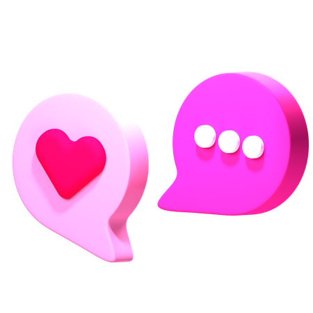 Amor bate-papo  3D Icon