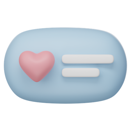 Amor bate-papo  3D Icon