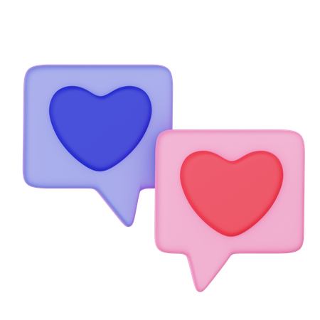 Amor bate-papo  3D Icon