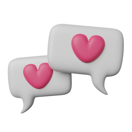 Amor bate-papo  3D Icon