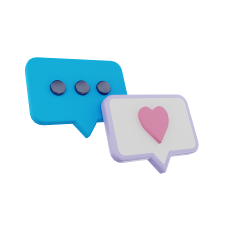 Amor bate-papo  3D Icon