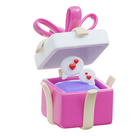 Amor bate-papo presente  3D Icon