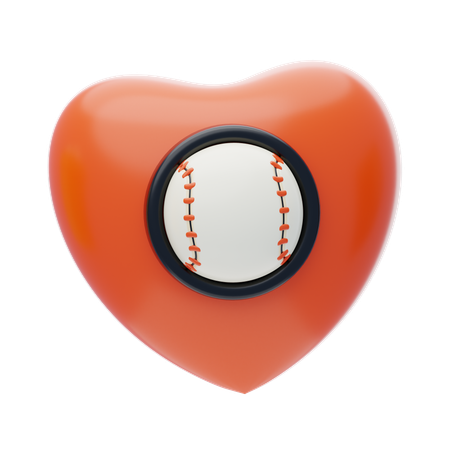 Amor de beisbol  3D Icon