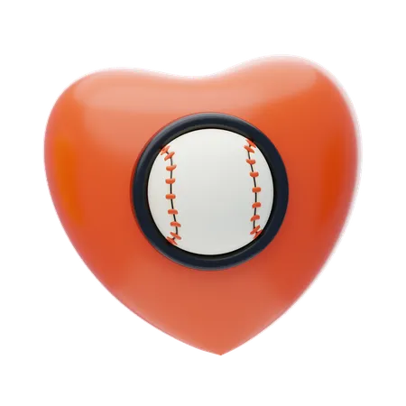 Amor de beisbol  3D Icon