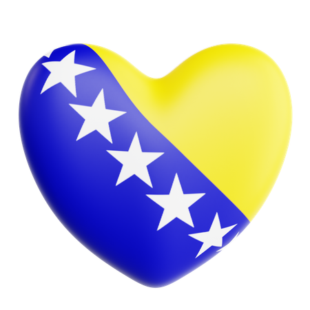 Amo Bosnia y Herzegovina  3D Icon