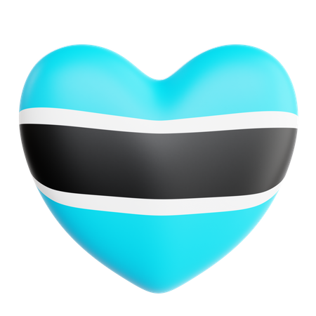 Amo a Botswana  3D Icon