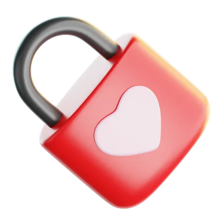 Cadeado de amor  3D Icon