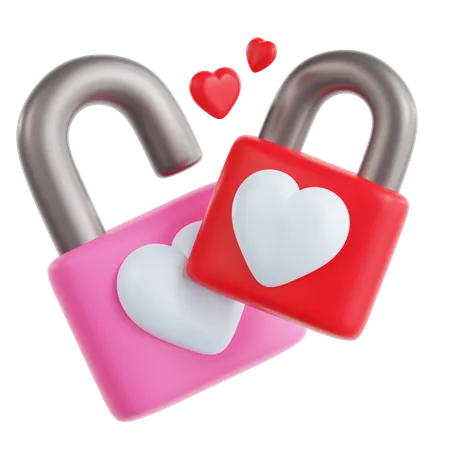 Bloqueio de amor  3D Icon