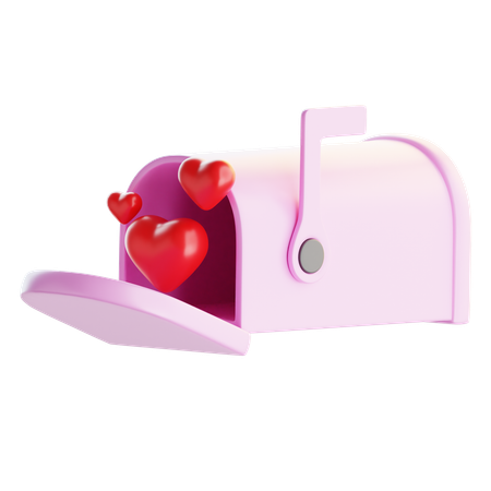 Amor caixa de correio  3D Icon