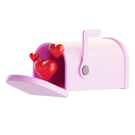 Amor caixa de correio  3D Icon