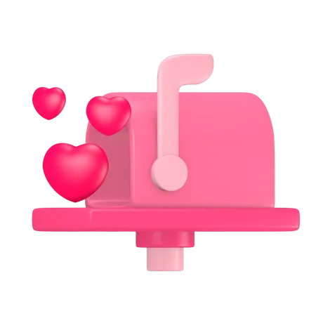 Amor caixa de correio  3D Icon