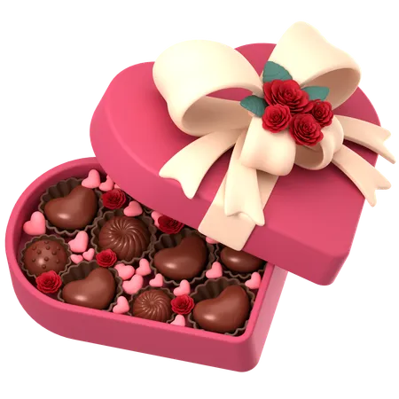 Caja de chocolates de amor  3D Icon