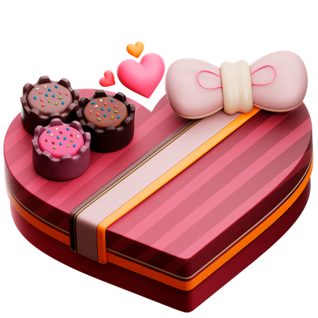 Caja de chocolates de amor  3D Icon