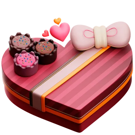 Caja de chocolates de amor  3D Icon