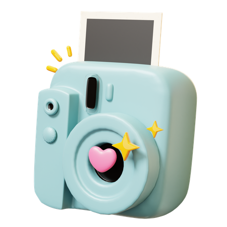 Amo câmera polaroid  3D Icon